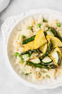 Spring Vegetable Risotto with Asparagus and Peas | Bake it Well