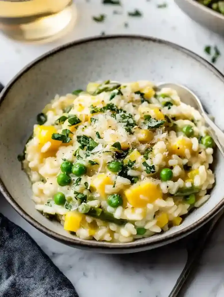 Spring Vegetable Risotto with Asparagus and Peas | Bake it Well
