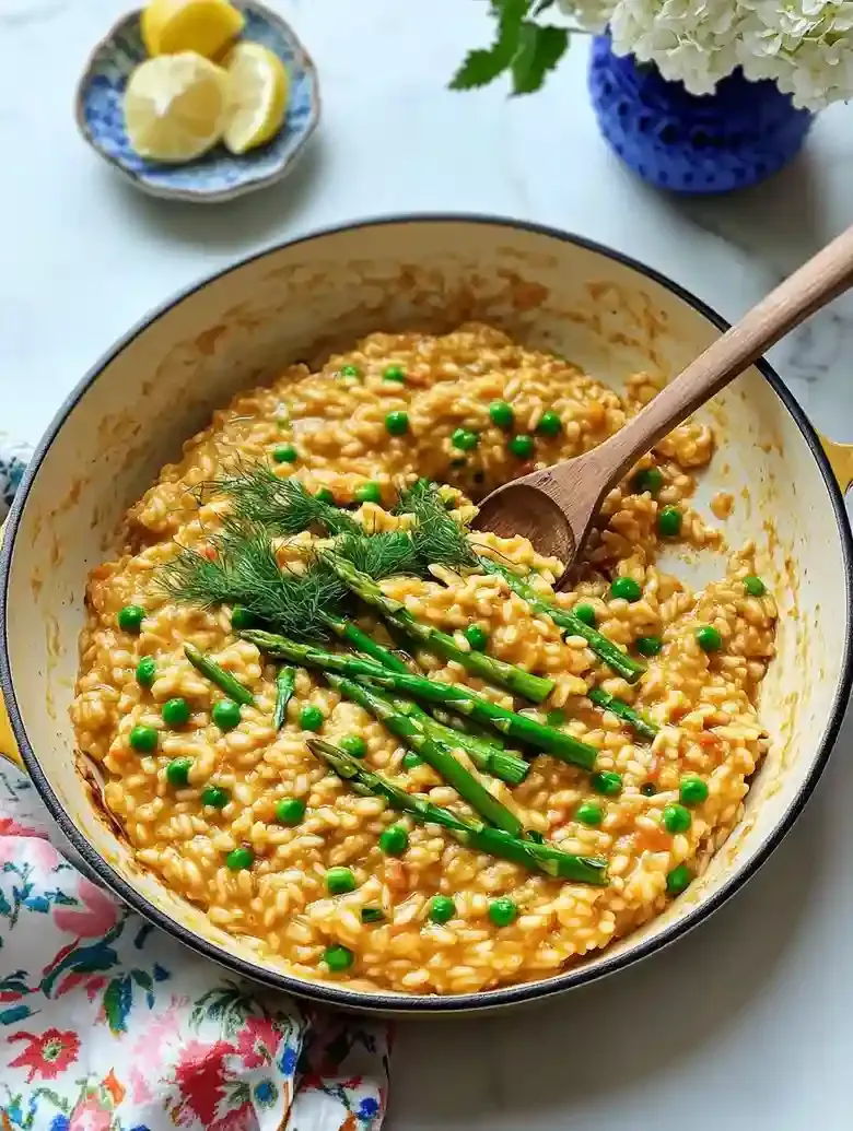 Spring Vegetable Risotto with Leeks