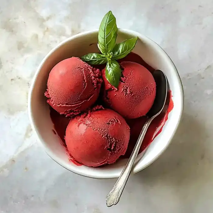 Strawberry Basil Sorbet Dessert Recipe