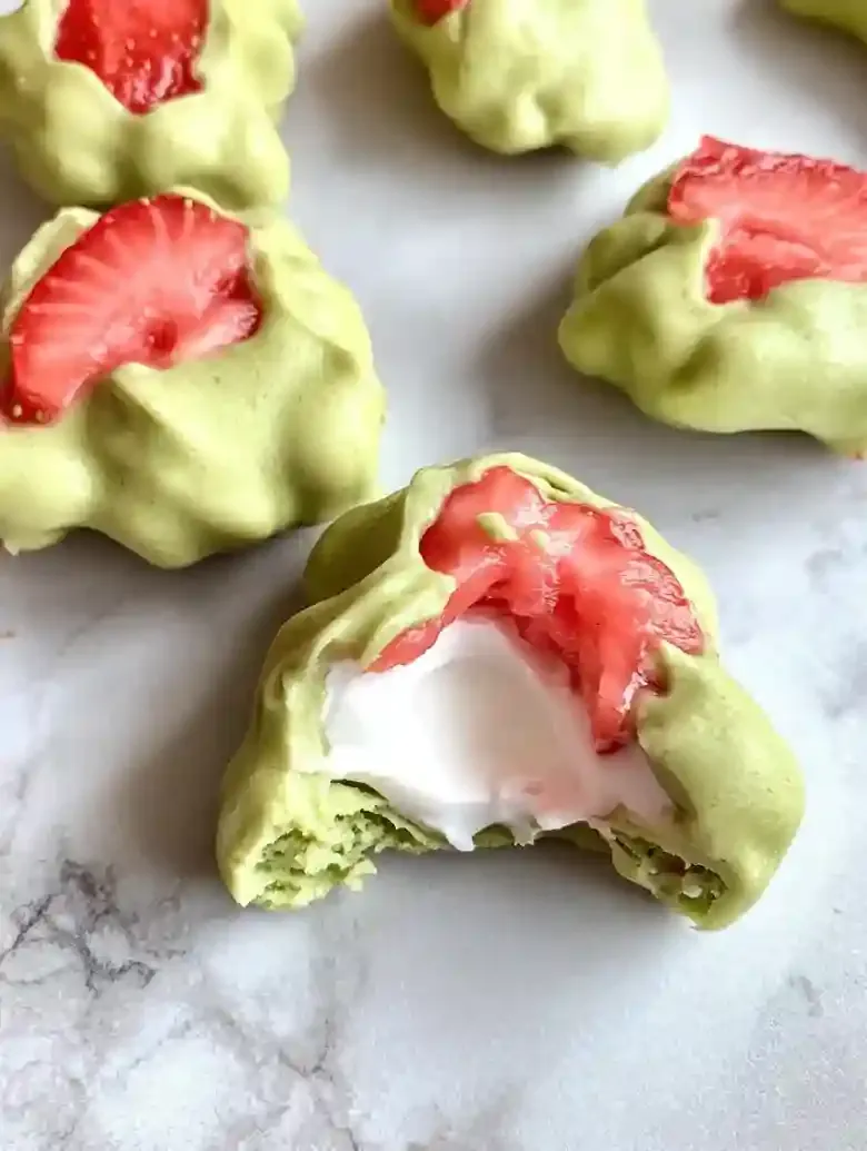 Strawberry Matcha Yogurt Clusters High Protein Snack