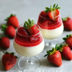 Strawberry Panna Cotta Dessert Recipe