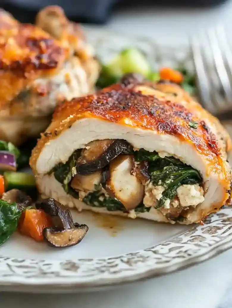 Stuffed Chicken Breasts with Mushroom and Spinach