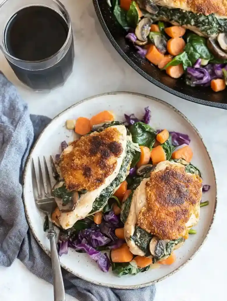 Stuffed Chicken Breasts with Mushroom and Spinach