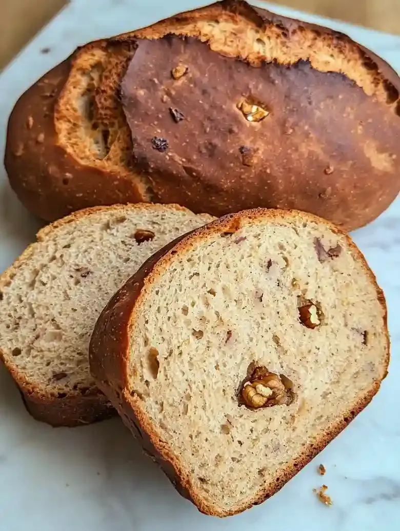 Walnut and Onion Bread with Sourdough