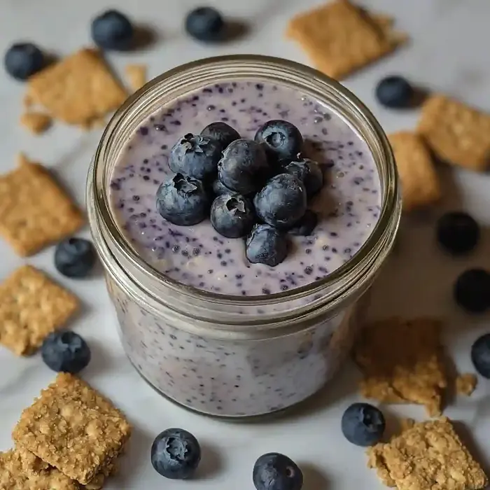 Blueberry Cheesecake Overnight Oats