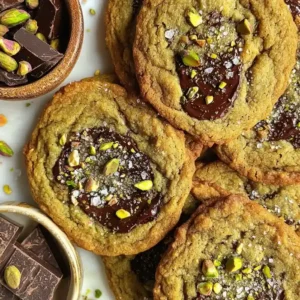 Chewy Pistachio Chocolate Chip Cookies
