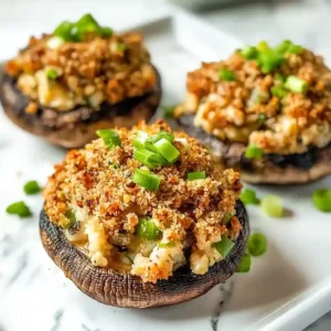 Crab Stuffed Portobello Mushrooms