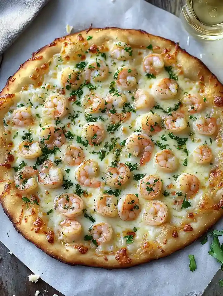Delicious Garlic Shrimp Pizza Recipe