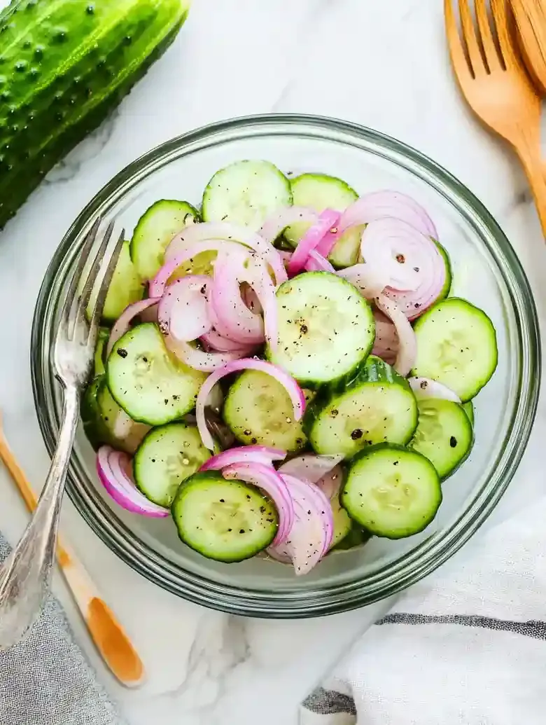 Easy Cucumber Vinegar Salad Recipe