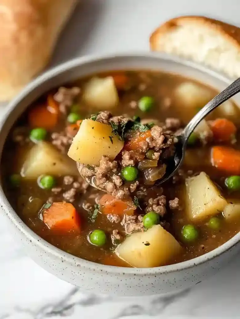 Easy Slow Cooker Hamburger Stew Recipe