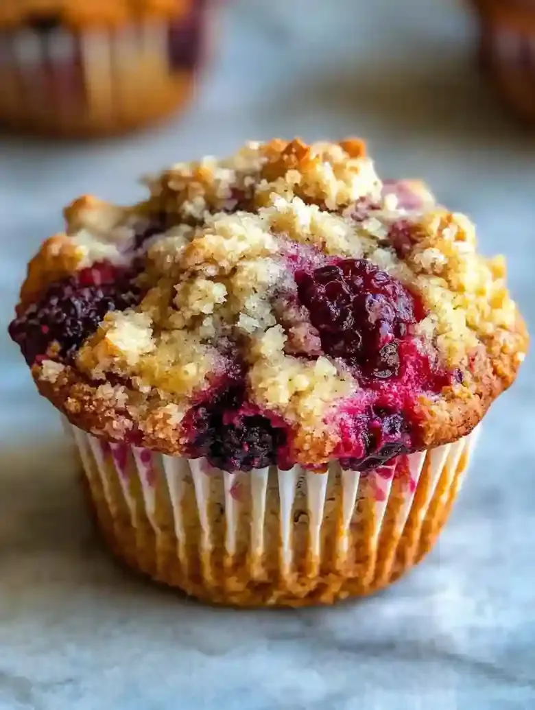 Fluffy Black Raspberry Muffins