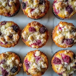 Fluffy Black Raspberry Muffins