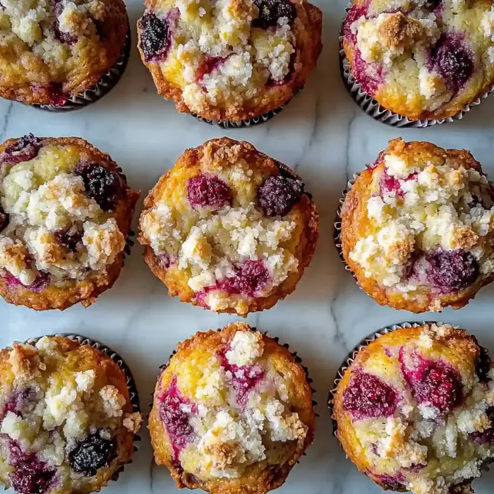 Fluffy Black Raspberry Muffins