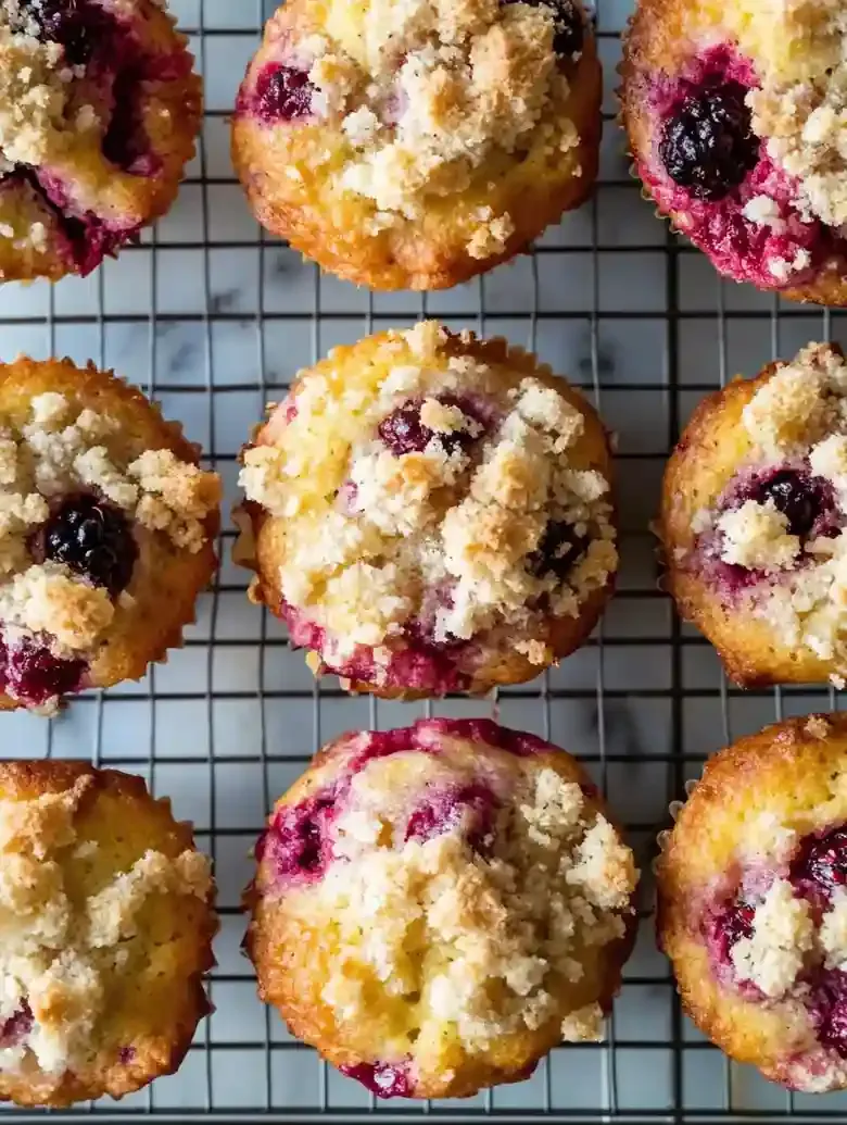Fluffy Black Raspberry Muffins