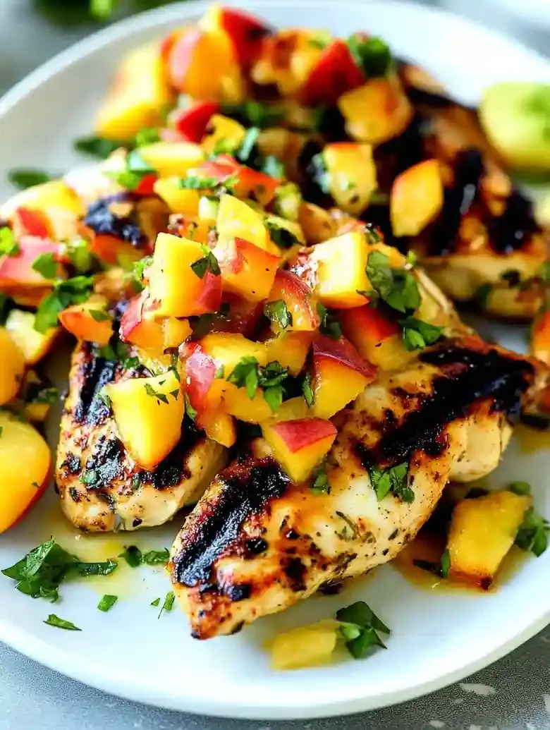 Grilled Chicken with Fresh Peach Salsa