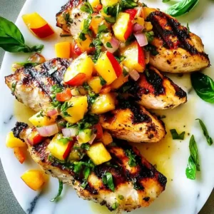 Grilled Chicken with Fresh Peach Salsa