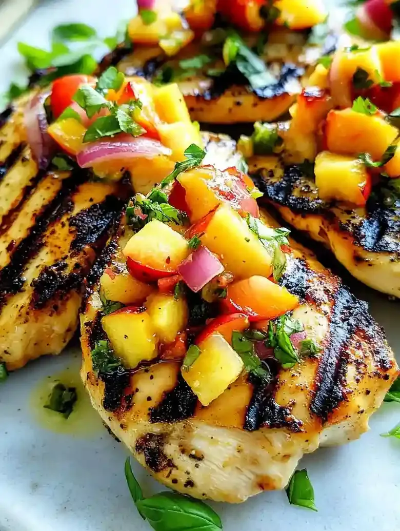 Grilled Chicken with Fresh Peach Salsa