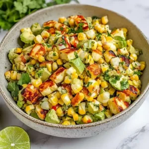 Grilled Corn and Halloumi Salad