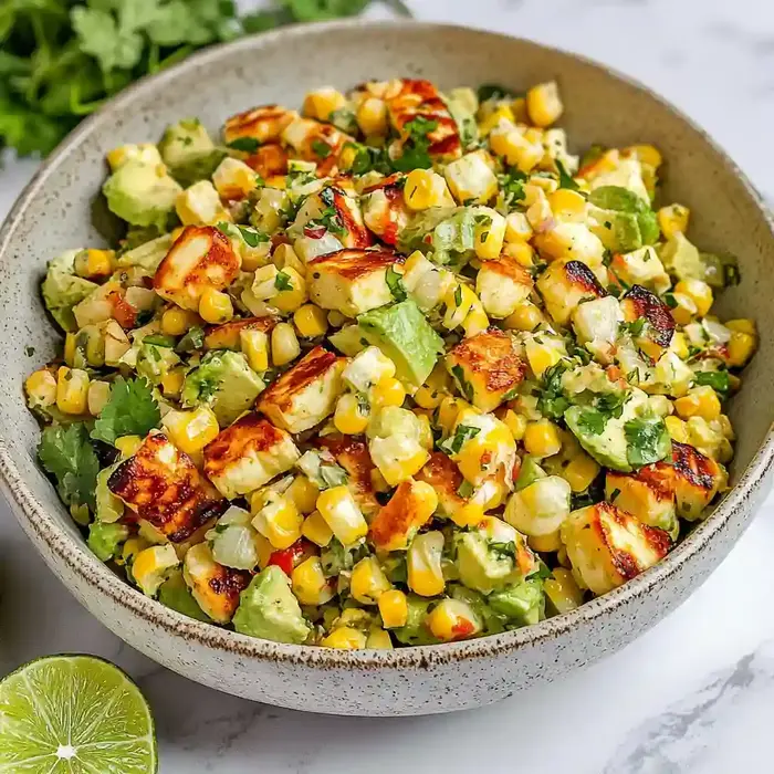 Grilled Corn and Halloumi Salad