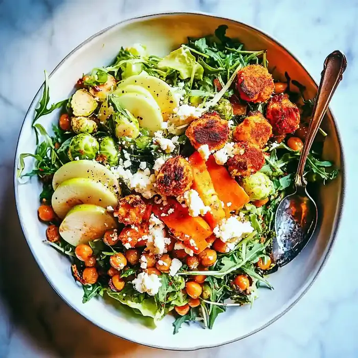 Harvest Fall Salad With Smashed Carrots