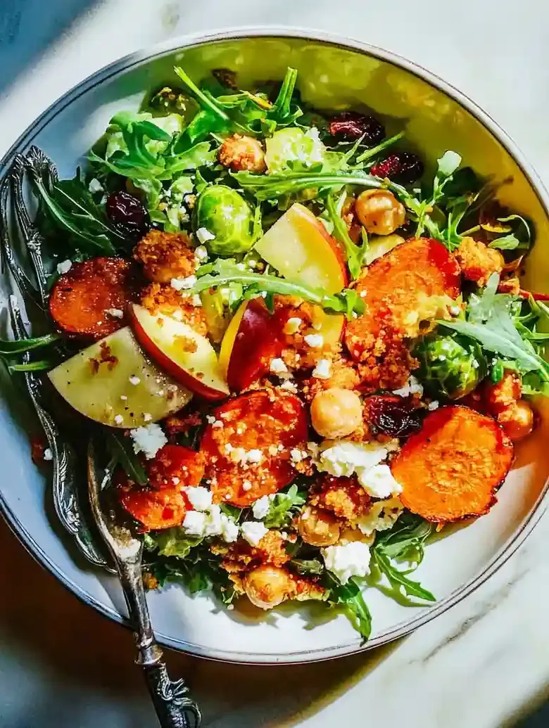 Harvest Fall Salad With Smashed Carrots