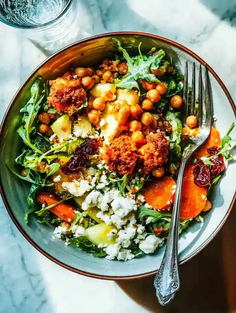 Harvest Fall Salad With Smashed Carrots