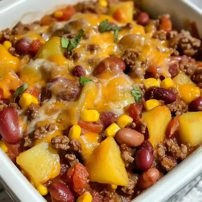 Hearty Crock Pot Cowboy Casserole