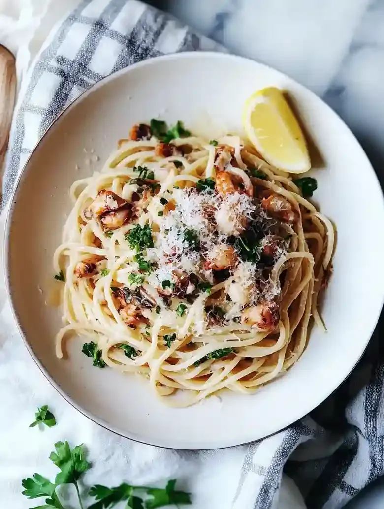 Lobster Linguine With Garlic Butter