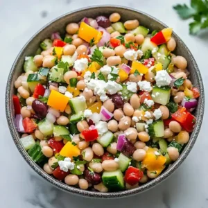 Mediterranean Dense Bean Salad Recipe
