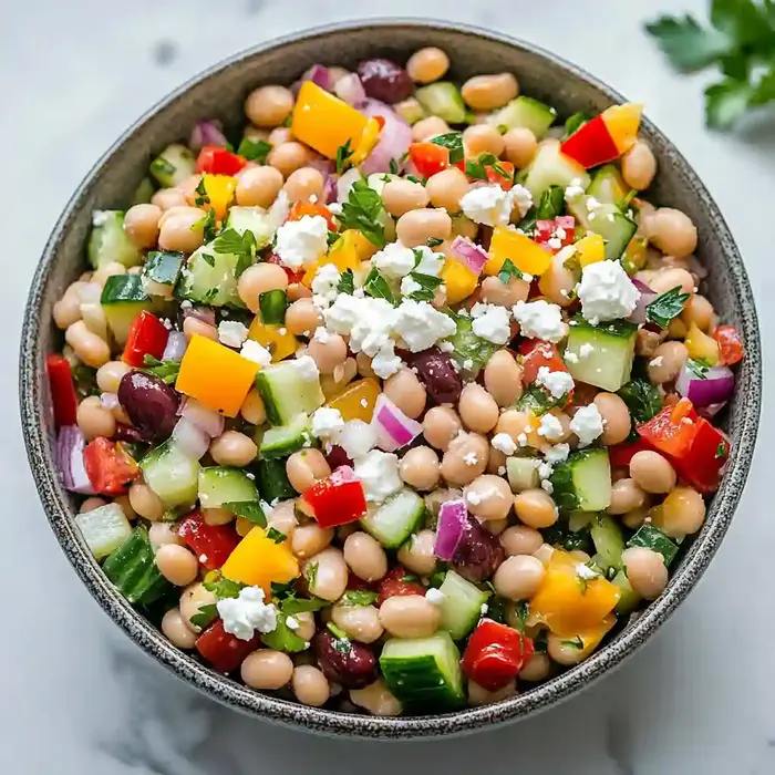 Mediterranean Dense Bean Salad Recipe