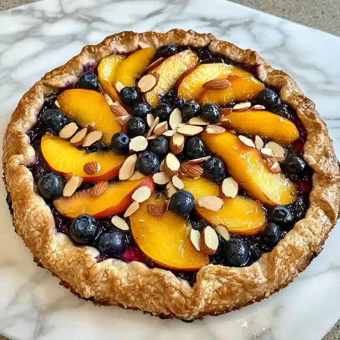 Peach Blueberry Almond Galette Recipe