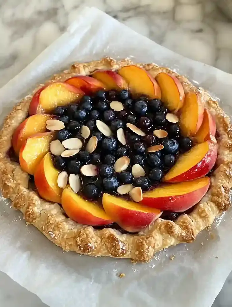Peach Blueberry Almond Galette Recipe