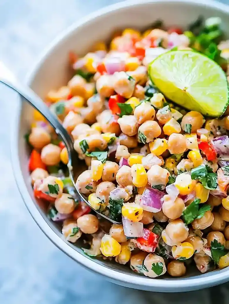 Quick Chickpea Corn Salad Recipe