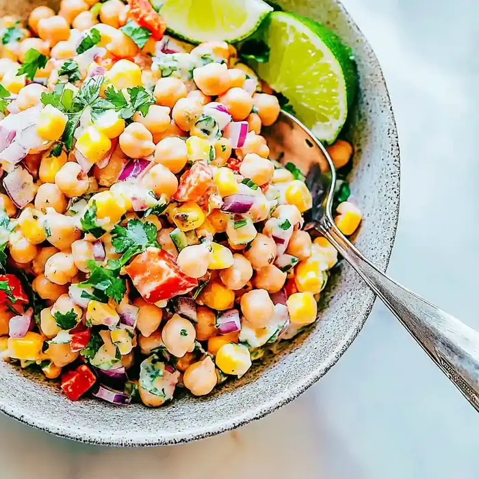 Quick Chickpea Corn Salad Recipe