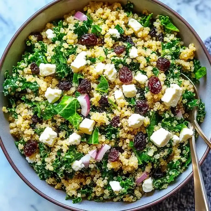 Quick Zesty Kale Quinoa Salad