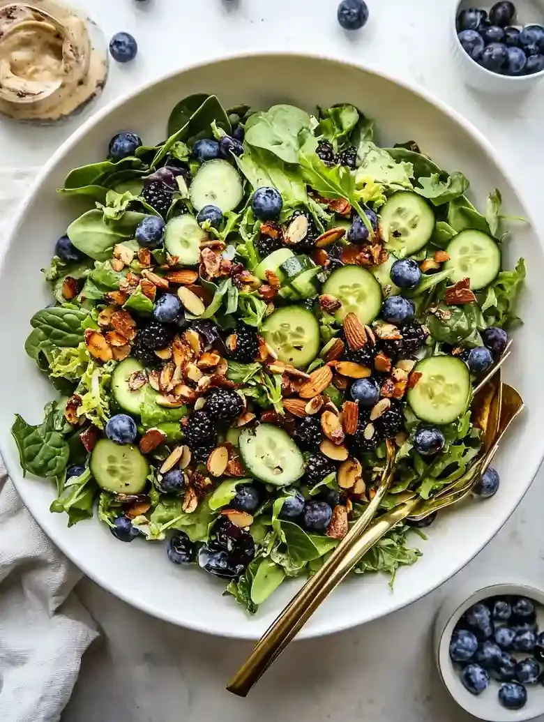 Refreshing Blueberry Cucumber Salad